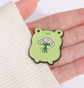 🐸 Frosch Blumen Pin – Süßer Kawaii Anstecker