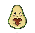 🥑 Avocado Herz Pin – Süßer Kawaii Anstecker